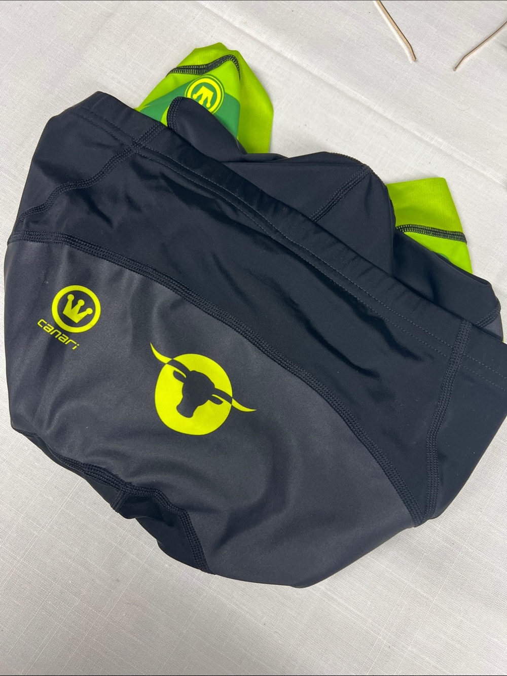 Canari Black & Neon Green Cycling Bib Shorts